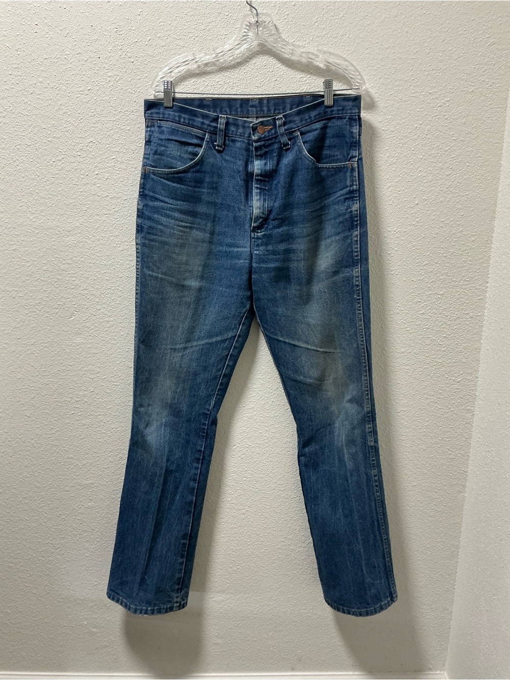 Vintage Wrangler Cowboy cut 945NAV Bootcut Jeans Men 34x34 made in Mexico USA